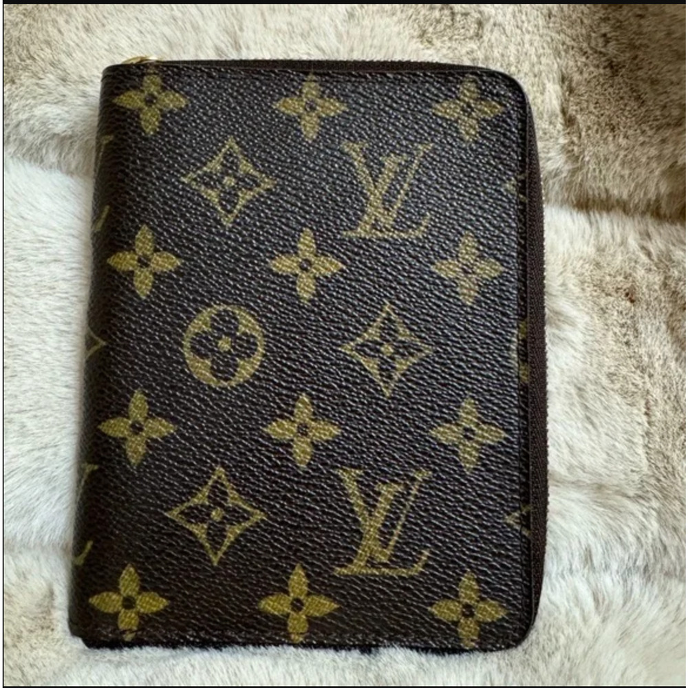 Louis Vuitton Brown Monogram Passport Holder with Zipper